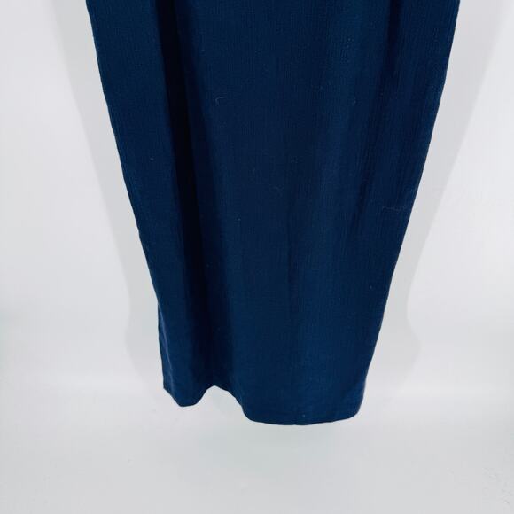 Pearl by Lela Rose NWT Navy Cotton Canvas Floral Strap Column Dress Size 6 - Picture 11 of 12